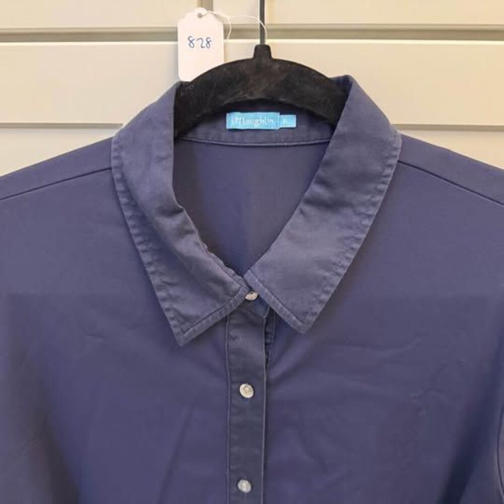 J.McLaughlin Navy Blue Button-Down Shirt Size XL - Picture 2 of 6